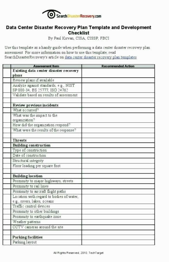 Detail Simple Disaster Recovery Plan Template Nomer 42