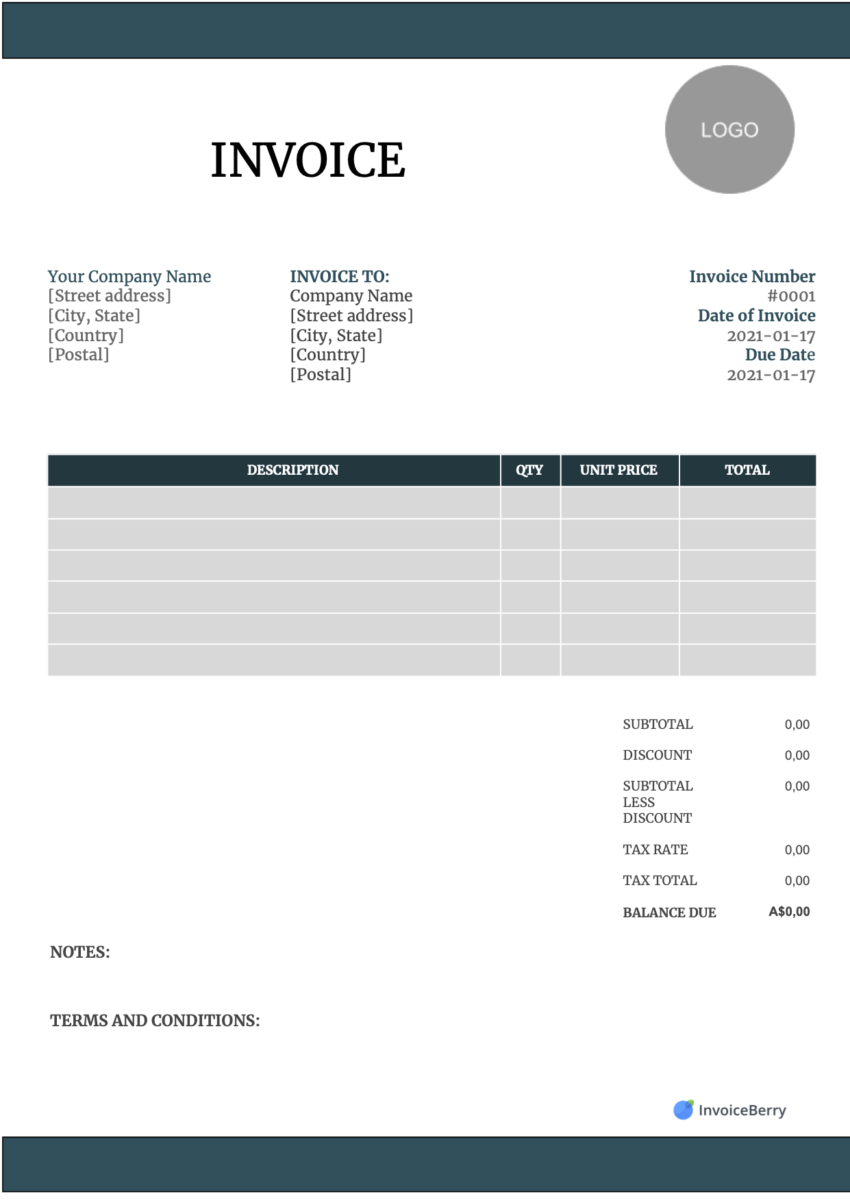 Detail Simple Invoice Template Nomer 11