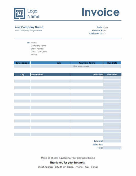 Detail Simple Invoice Template Nomer 35