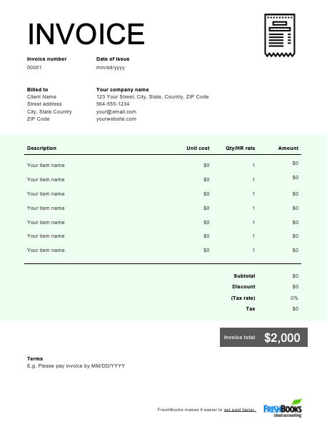 Detail Simple Invoice Template Nomer 40