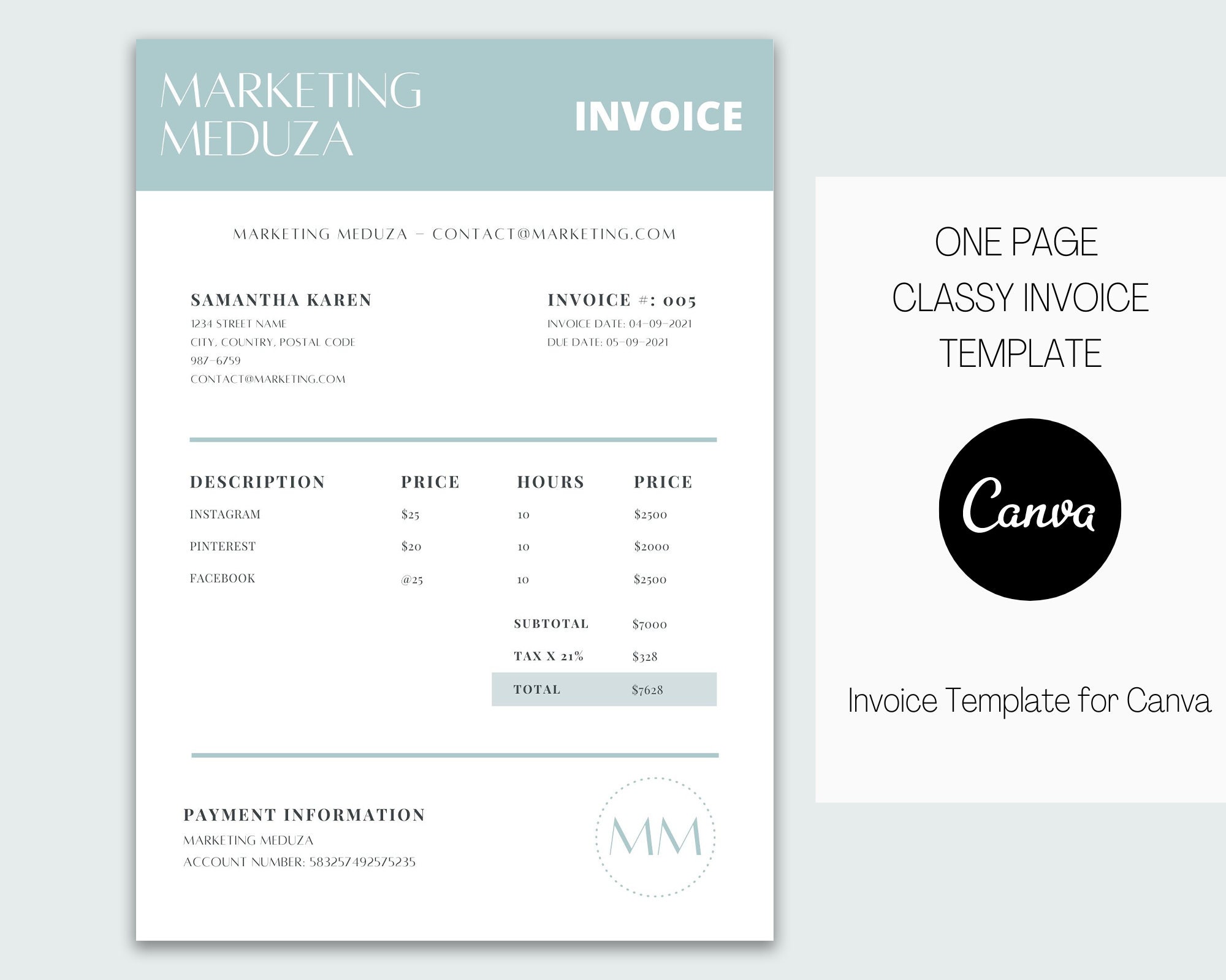 Detail Simple Invoice Template Nomer 52
