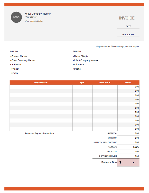 Detail Simple Invoice Template Nomer 9