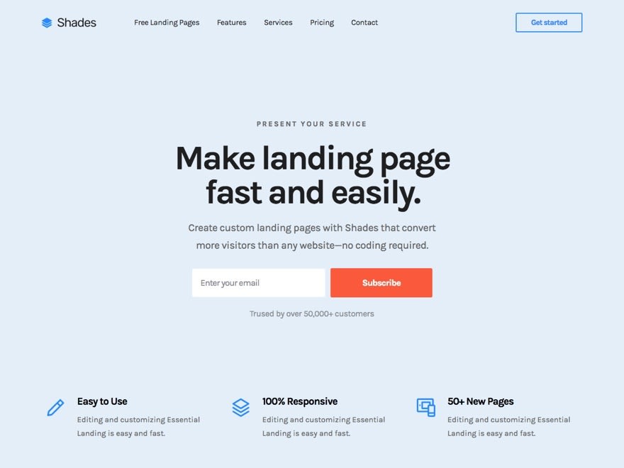 Detail Simple Landing Page Template Free Nomer 3