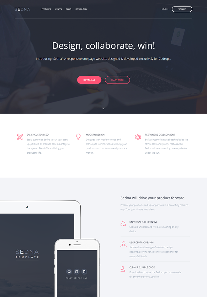 Detail Simple Landing Page Template Free Nomer 39