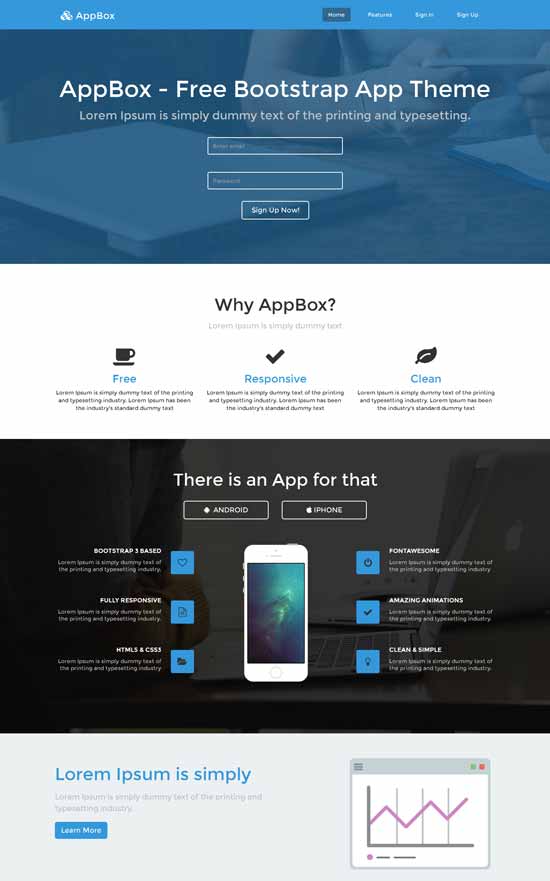 Detail Simple Landing Page Template Free Nomer 40