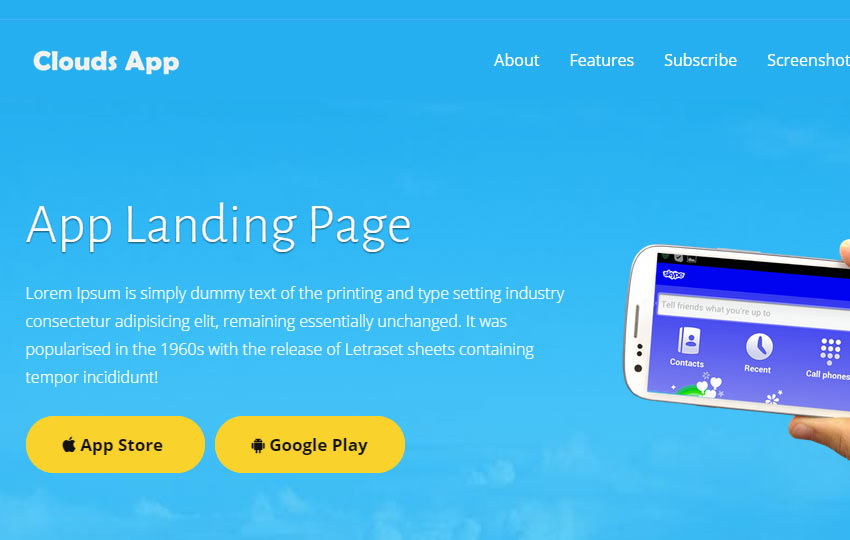 Detail Simple Landing Page Template Free Nomer 46