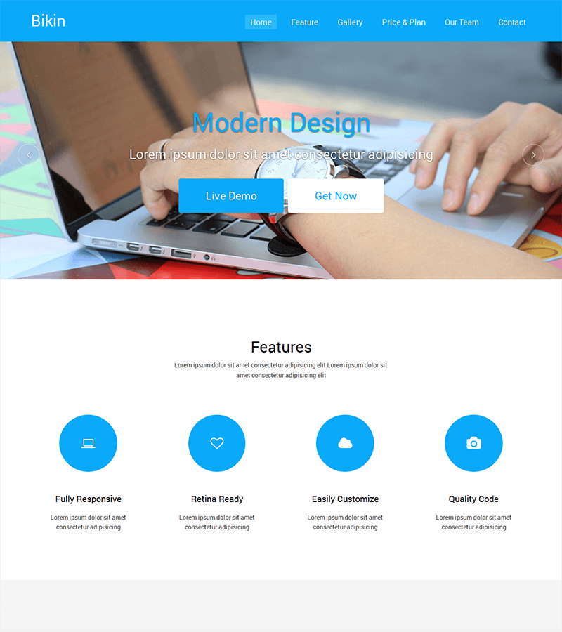 Detail Simple Landing Page Template Free Nomer 8