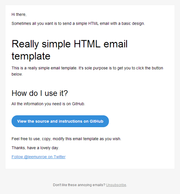 Detail Simple Mail Template Nomer 14