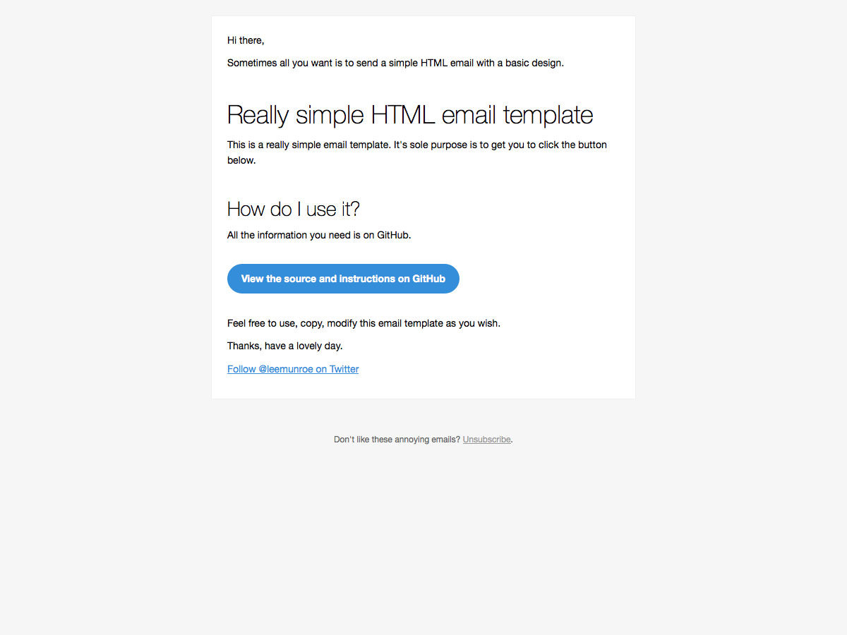 Detail Simple Mail Template Nomer 19