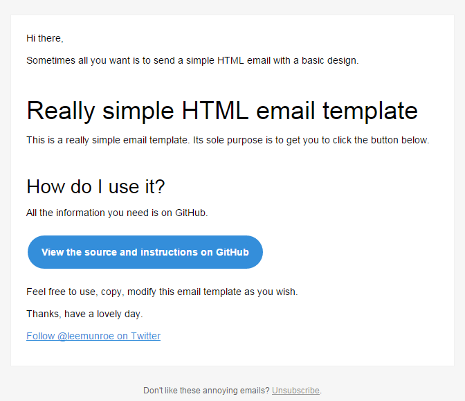 Detail Simple Mail Template Nomer 31