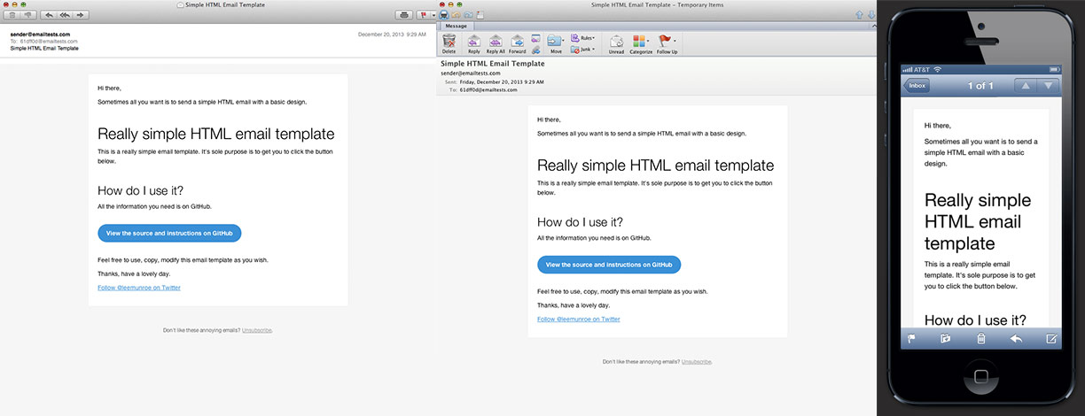 Detail Simple Mail Template Nomer 44