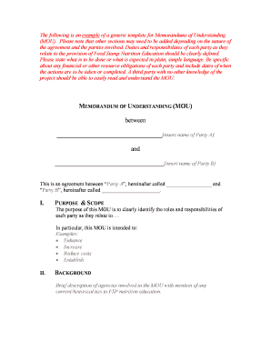 Detail Simple Mou Template Nomer 28