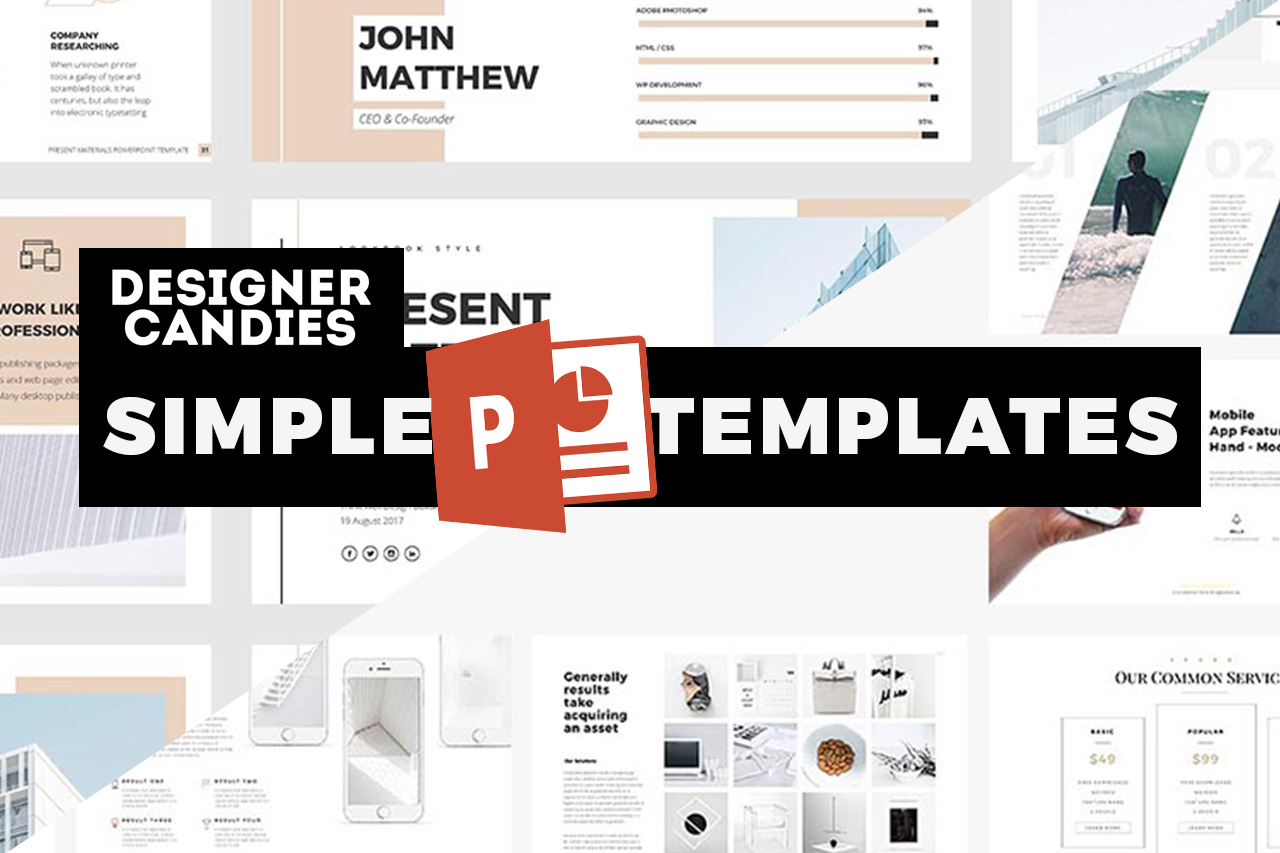 Detail Simple Powerpoint Template Design Nomer 18