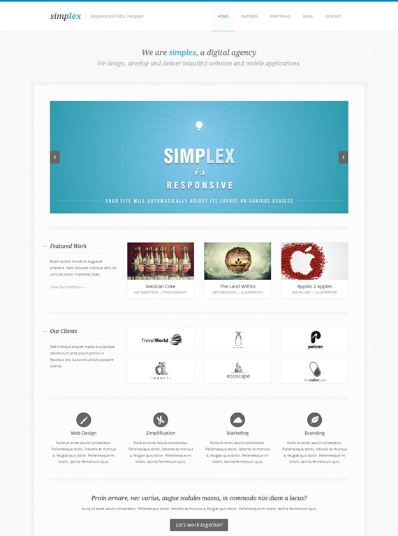 Detail Simple Responsive Html Template Nomer 42