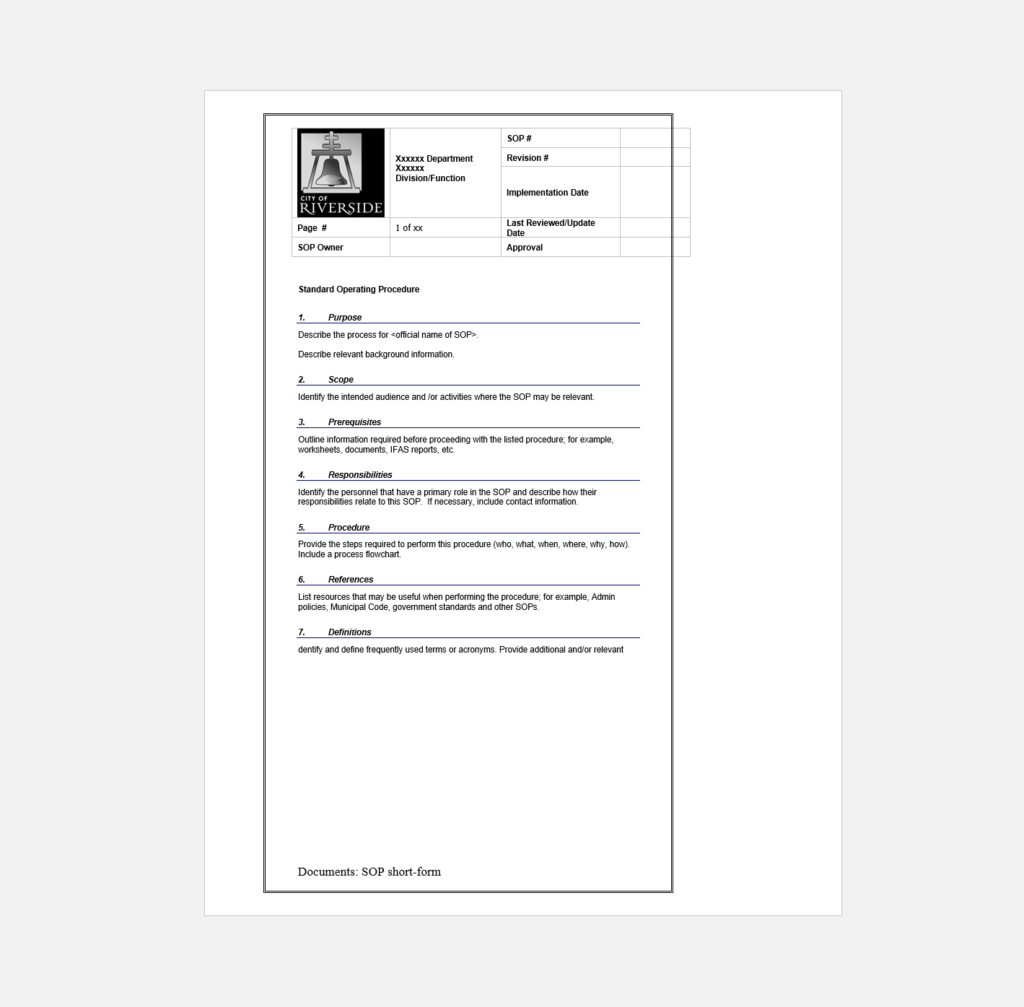Detail Simple Sop Template Nomer 52