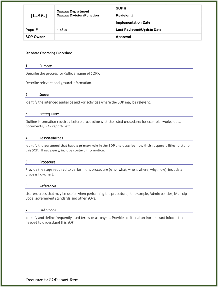Detail Simple Sop Template Nomer 9