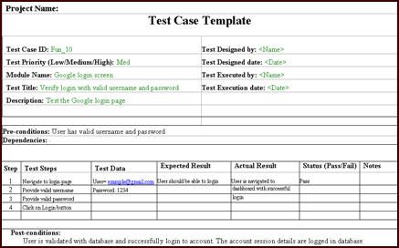 Simple Test Case Template - KibrisPDR