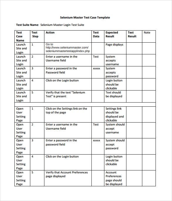 Detail Simple Test Case Template Nomer 17