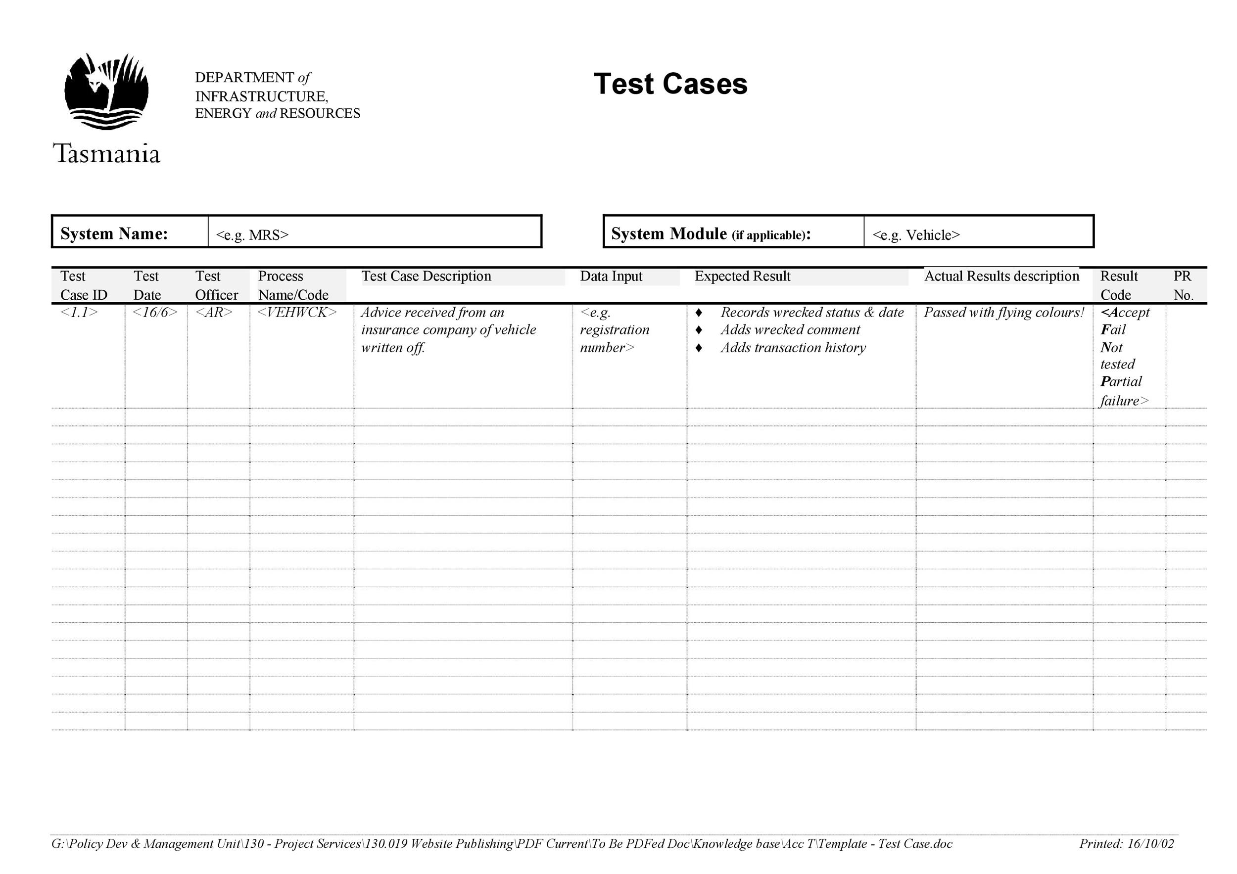 Detail Simple Test Case Template Nomer 21