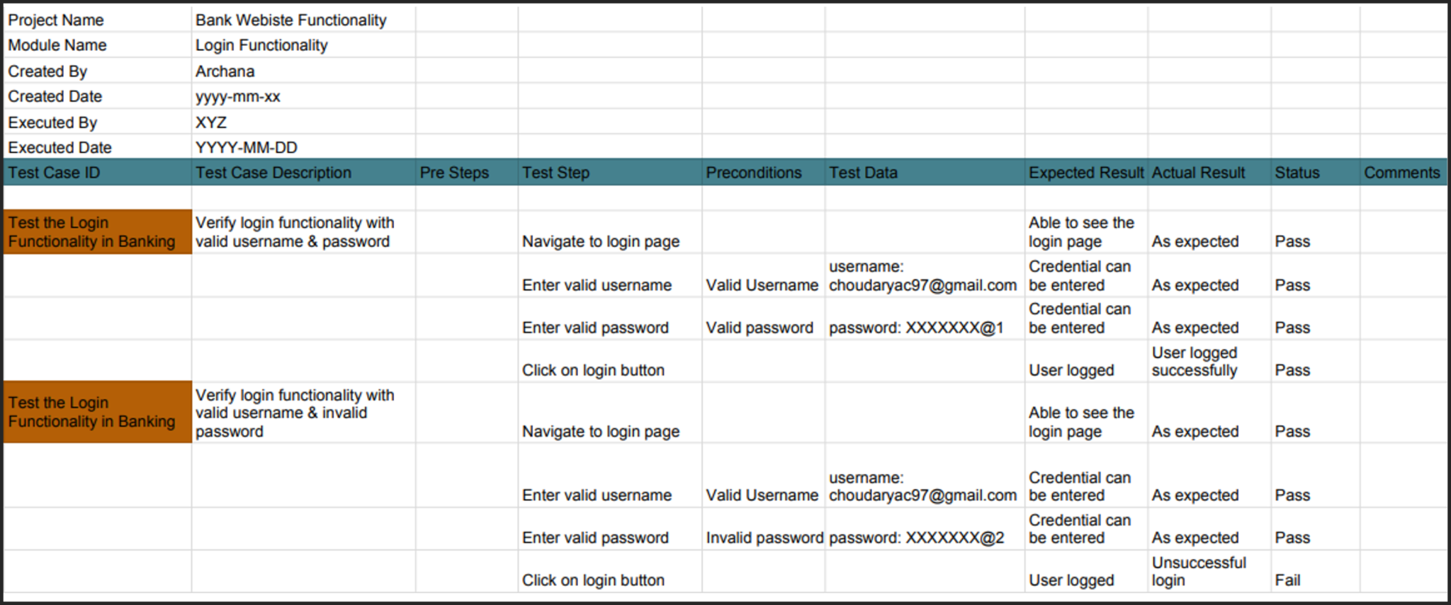 Detail Simple Test Case Template Nomer 31