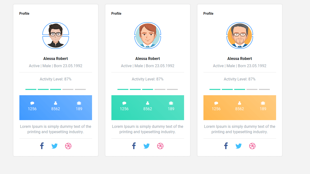 Simple User Profile Html Template - 49+ Koleksi Gambar