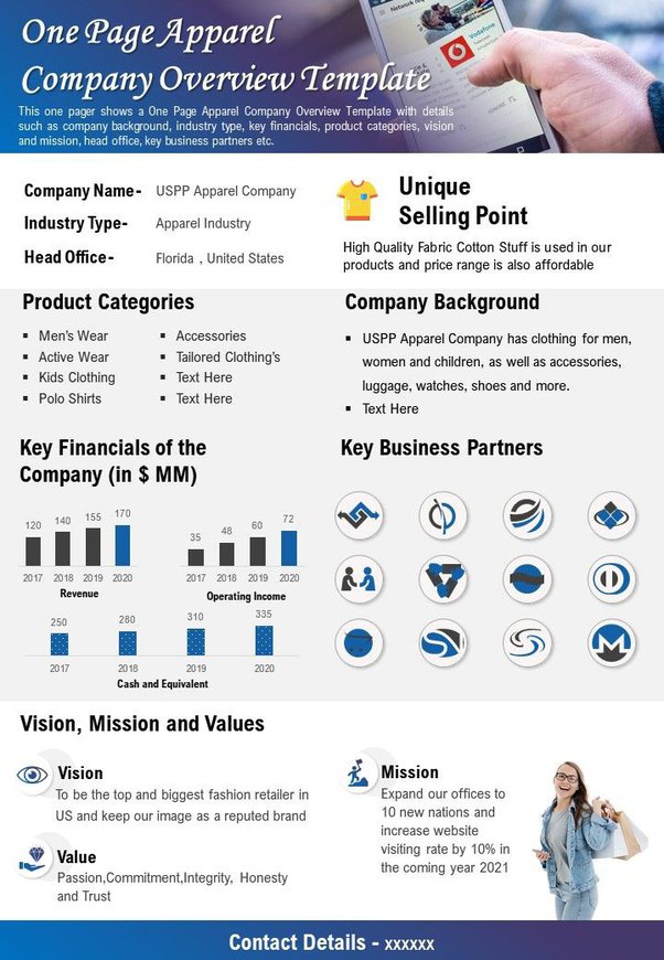 Detail Single Page Company Profile Template Nomer 22