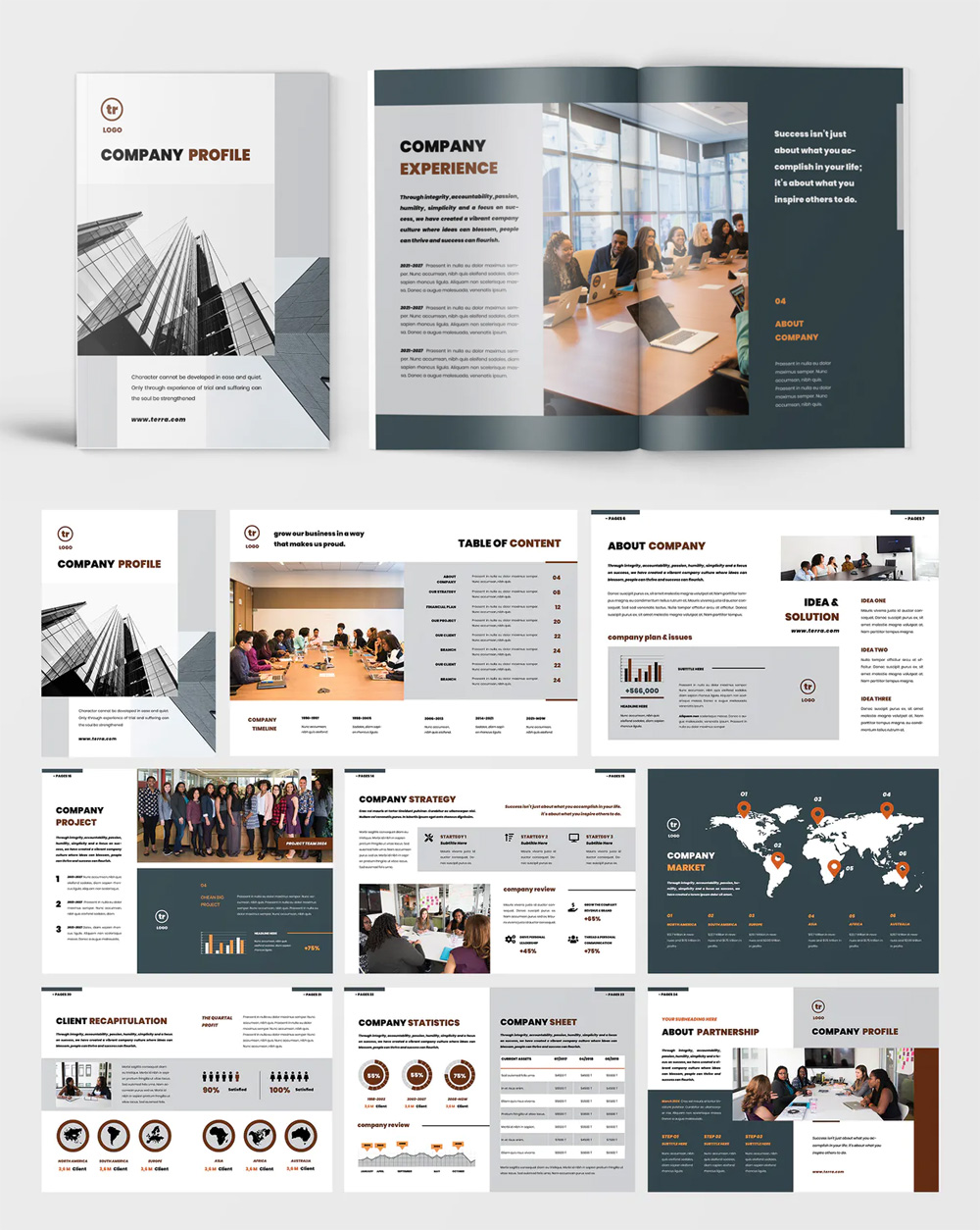 Detail Single Page Company Profile Template Nomer 5