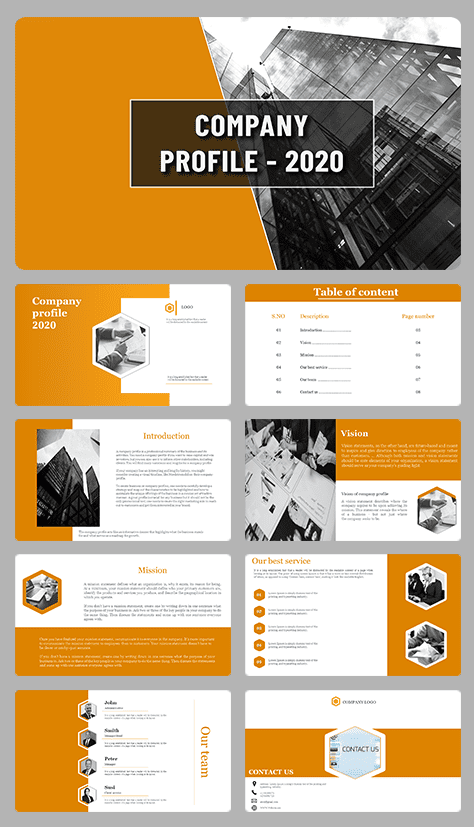 Detail Single Page Company Profile Template Nomer 40