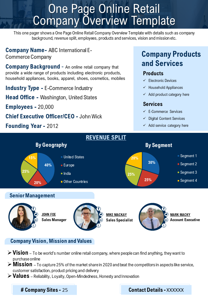 Detail Single Page Company Profile Template Nomer 6