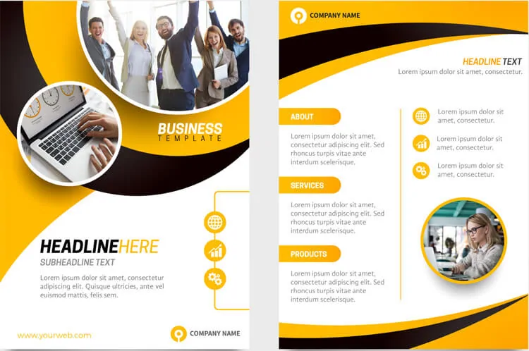 Detail Single Page Company Profile Template Nomer 7