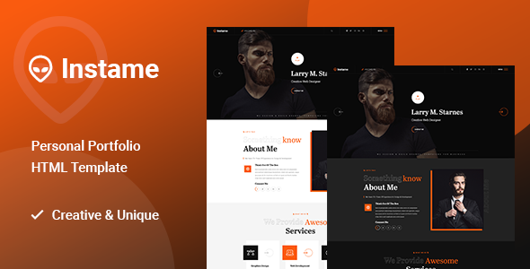 Detail Single Page Portfolio Template Free Download Nomer 13