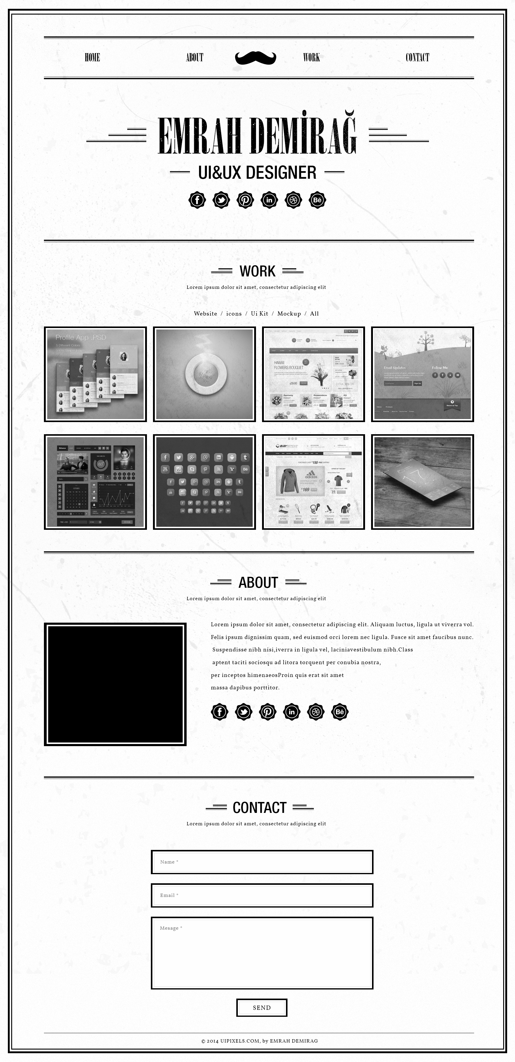 Detail Single Page Portfolio Template Free Download Nomer 15