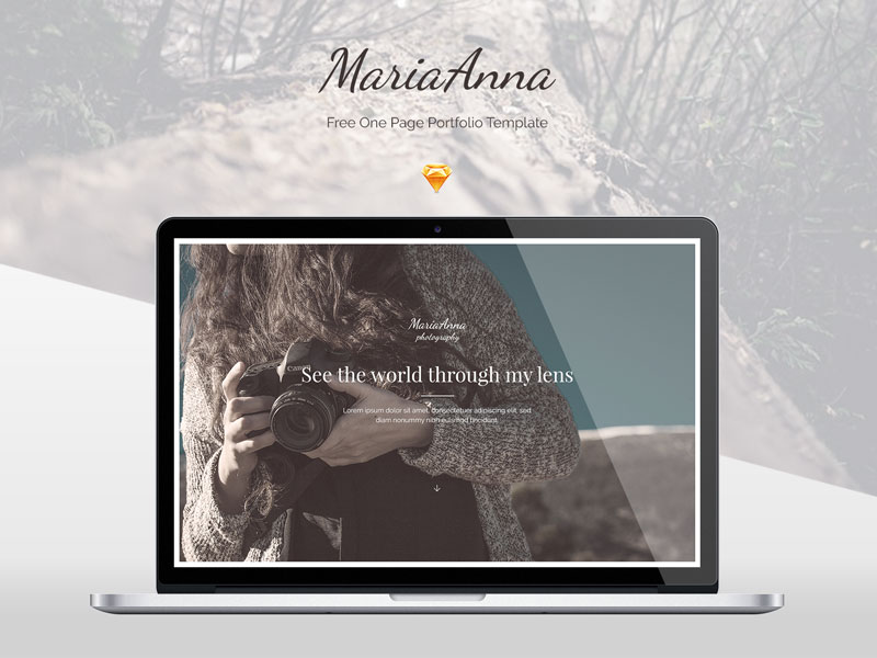 Detail Single Page Portfolio Template Free Download Nomer 23