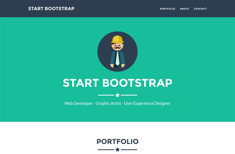 Detail Single Page Portfolio Template Free Download Nomer 24