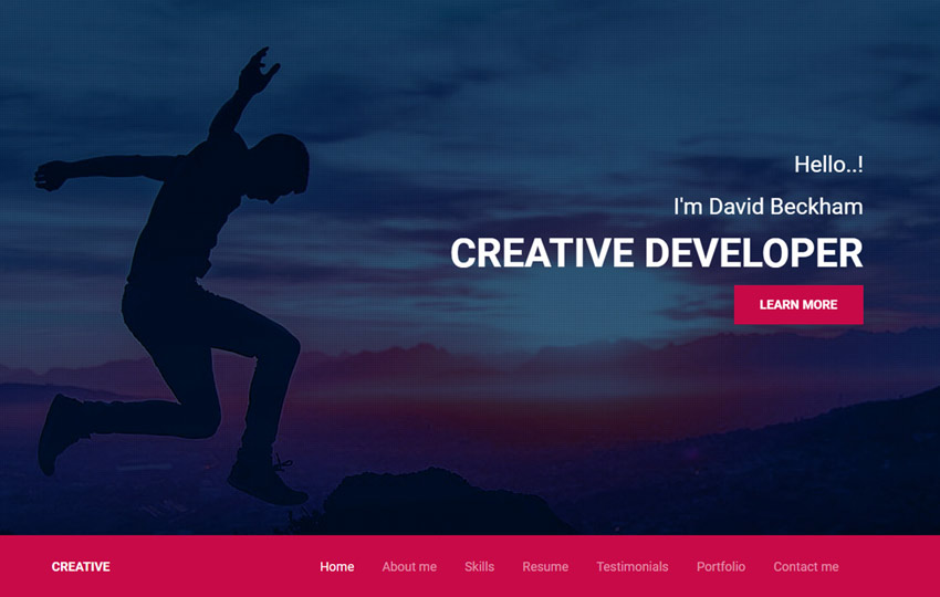 Detail Single Page Portfolio Template Free Download Nomer 33