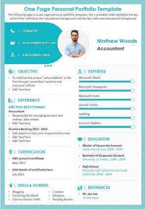 Detail Single Page Portfolio Template Free Download Nomer 34