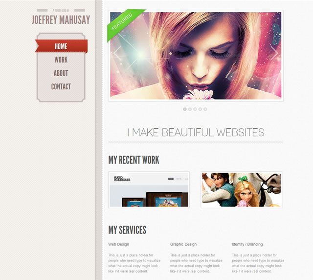 Detail Single Page Portfolio Template Free Download Nomer 5