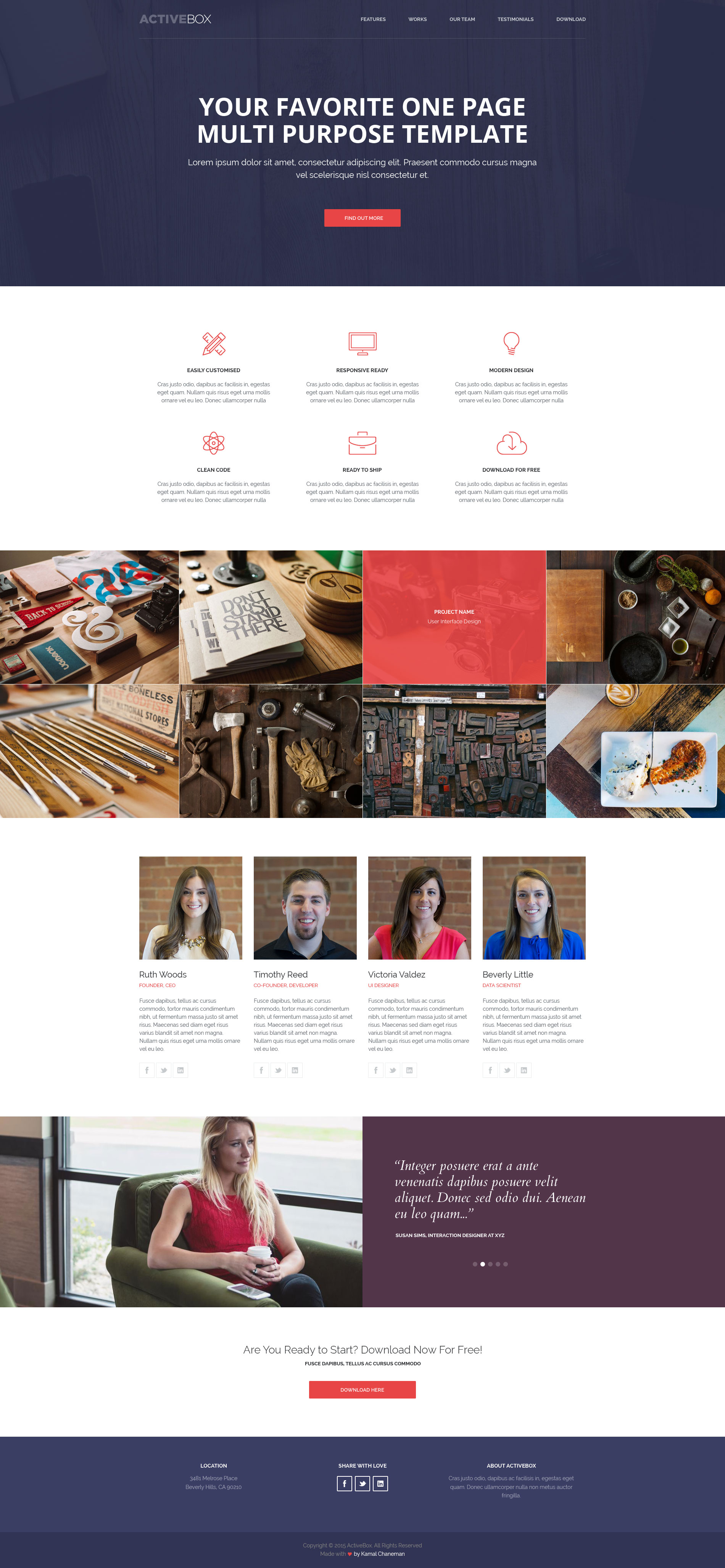 Detail Single Page Portfolio Template Free Download Nomer 39
