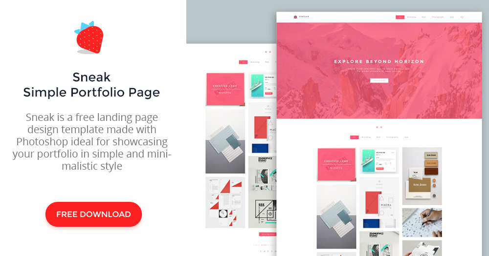 Detail Single Page Portfolio Template Free Download Nomer 42