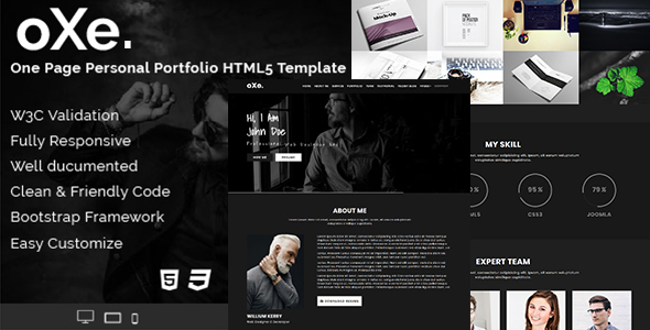 Detail Single Page Portfolio Template Free Download Nomer 45