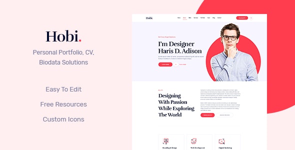 Detail Single Page Portfolio Template Free Download Nomer 6