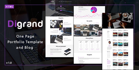 Detail Single Page Portfolio Template Free Download Nomer 47