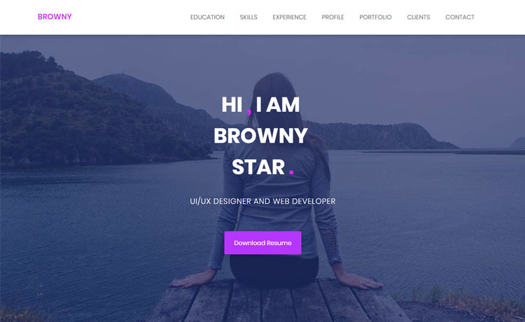 Detail Single Page Portfolio Template Free Download Nomer 53