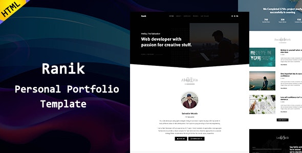 Detail Single Page Portfolio Template Free Download Nomer 10