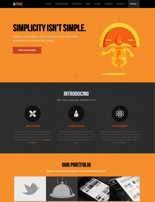 Detail Single Page Template Nomer 29