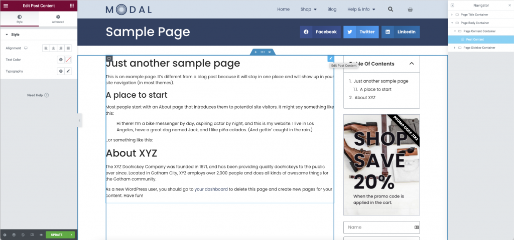 Detail Single Page Template Nomer 34