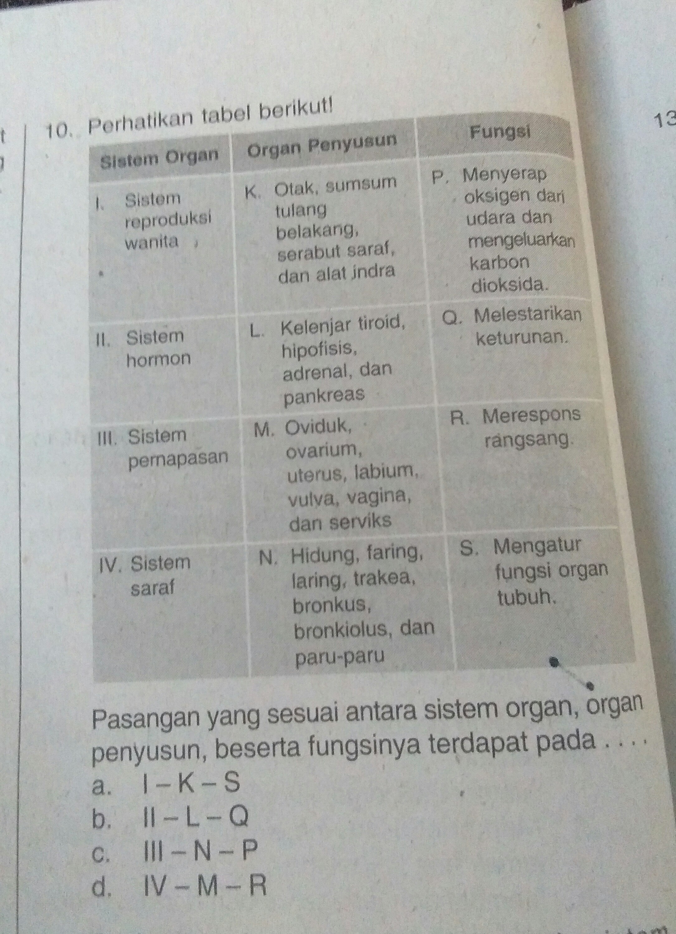 Detail Sistem Organ Gambar Organ Fungsi Nomer 12