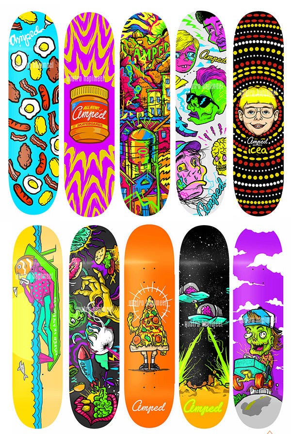 Detail Skateboard Deck Template Nomer 23