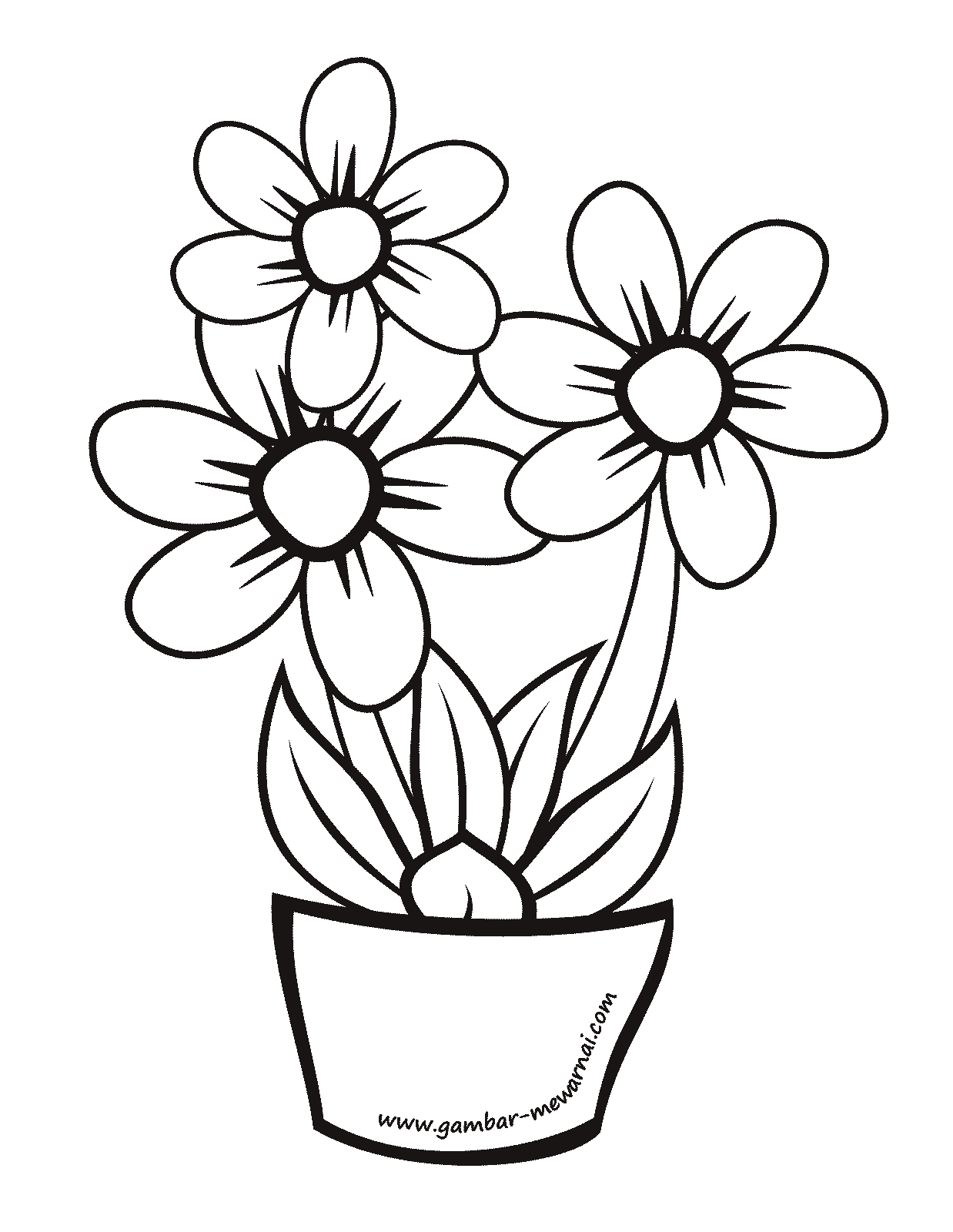 Detail Sketsa Gambar Bunga Untuk Anak Tk Nomer 32