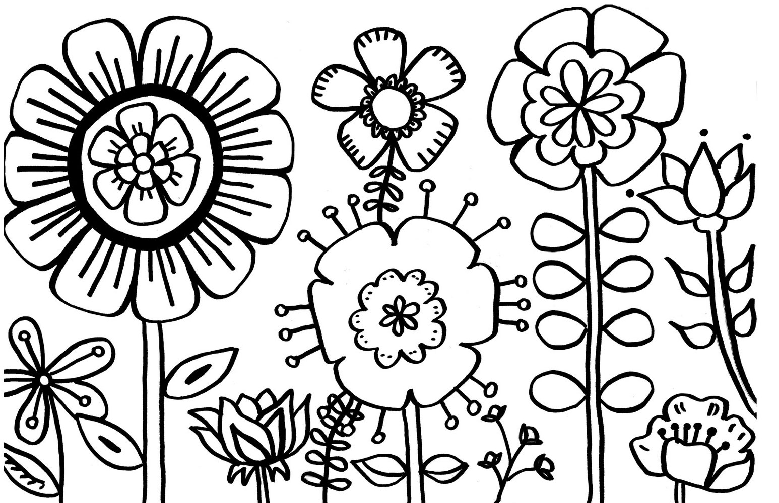 Detail Sketsa Gambar Bunga Untuk Anak Tk Nomer 35